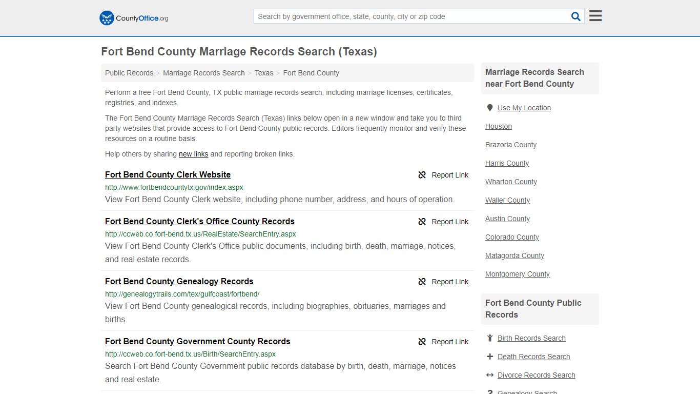 Marriage Records Search - Fort Bend County, TX (Marriage ...