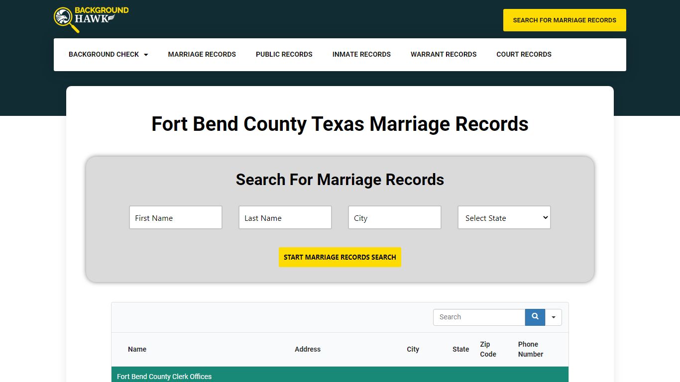 Marriage Records in Fort Bend County , Texas